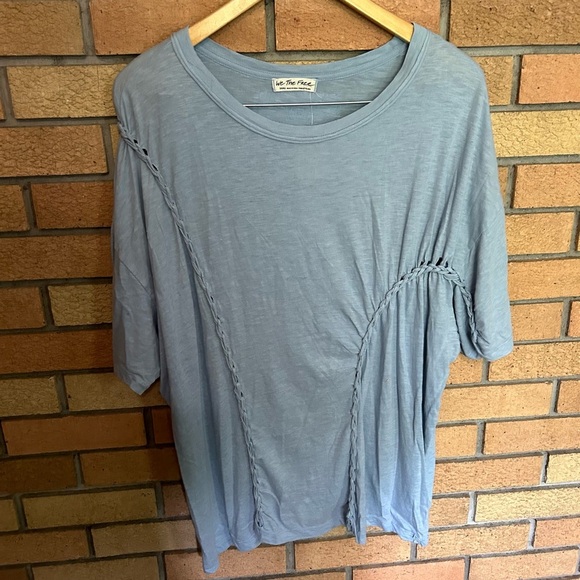 NWT Free People Moonlit Midi Rock Crystal Oversized T Shirt Size Small - Picture 3 of 8